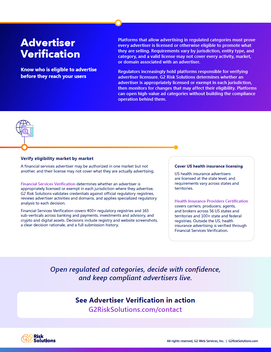 Advertiser Verification