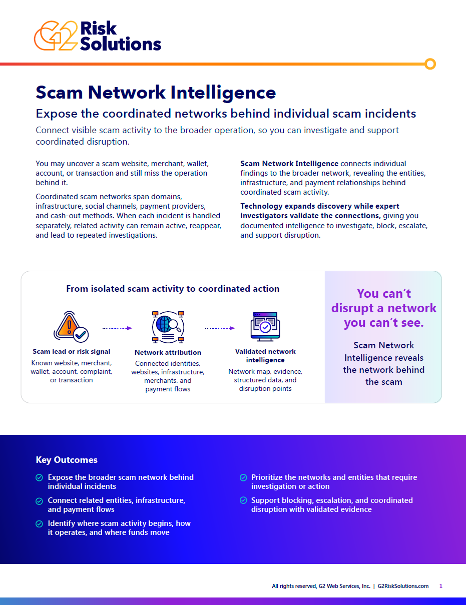 Scam Network Intelligence