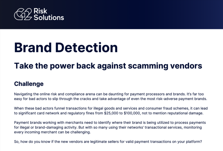 Brand Detection Solution Sheets