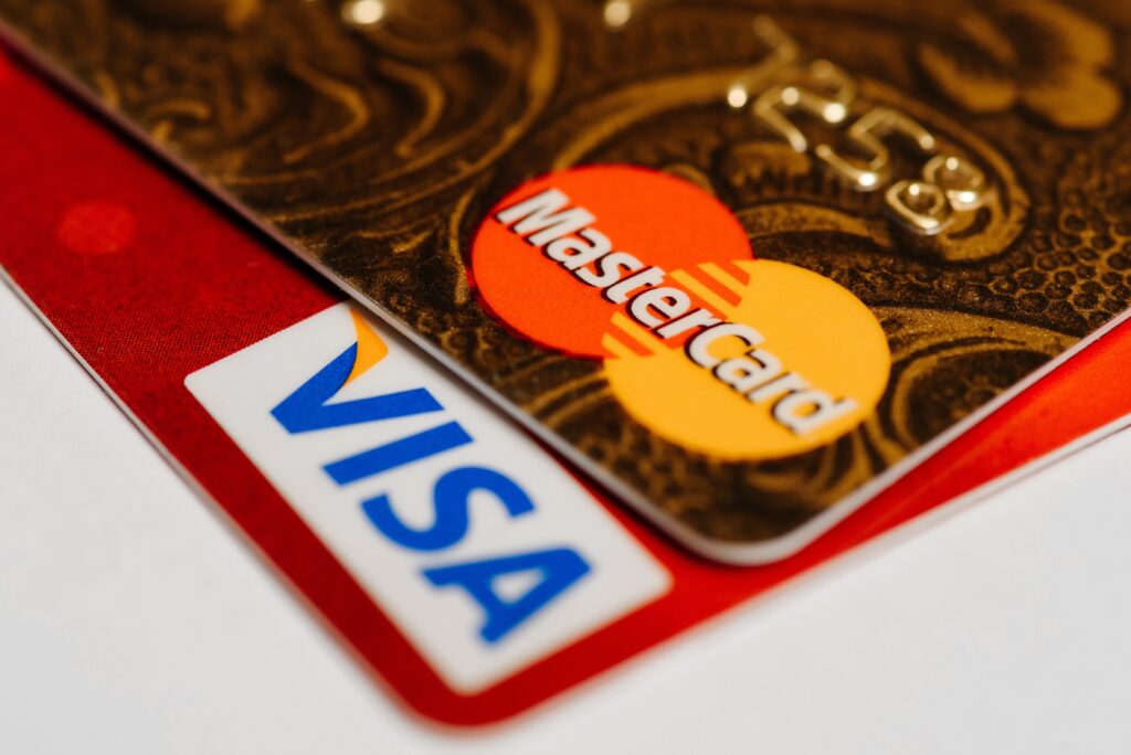 Two overlapping payment cards,symbolizing VIRP.